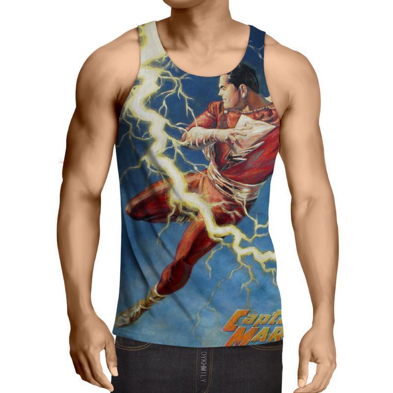Shazam Kicking 3D Printed Shazam Tank Top