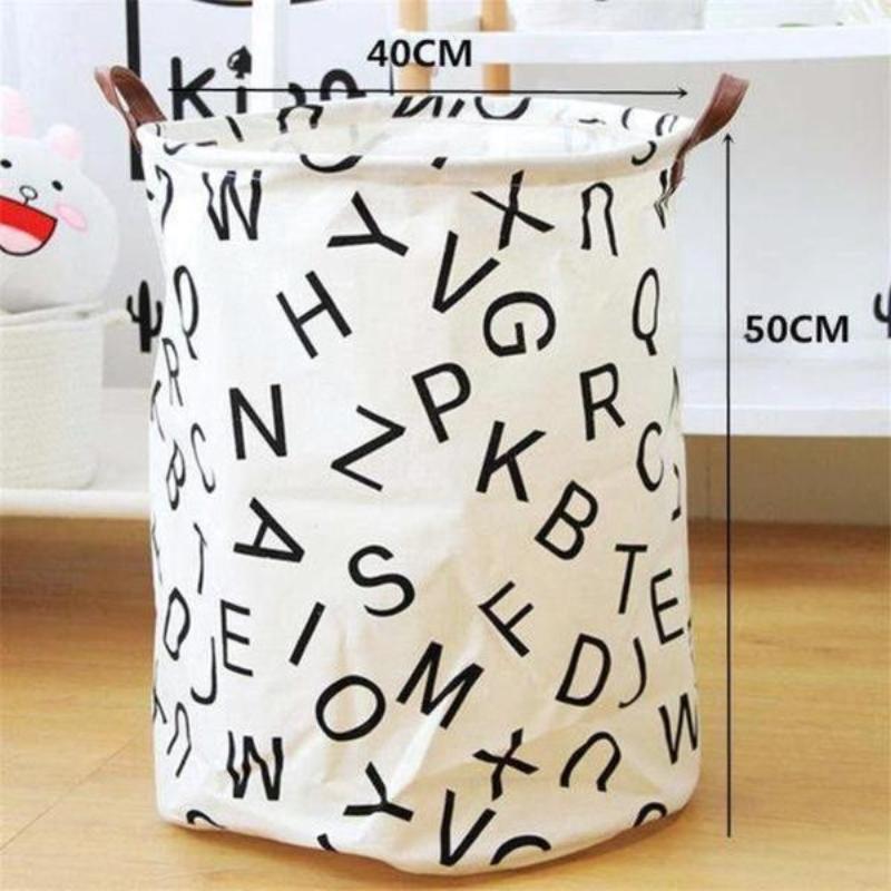 Lettered Nursery Storage Laundry Basket