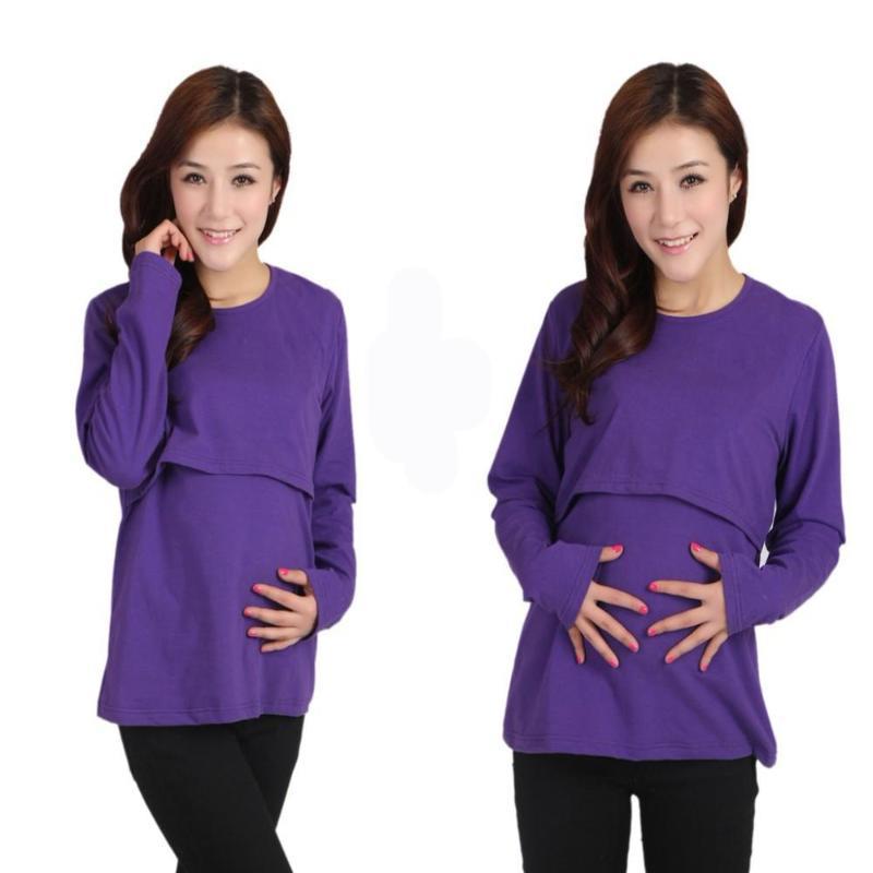 Long Sleeve Maternity/Nursing T-shirt