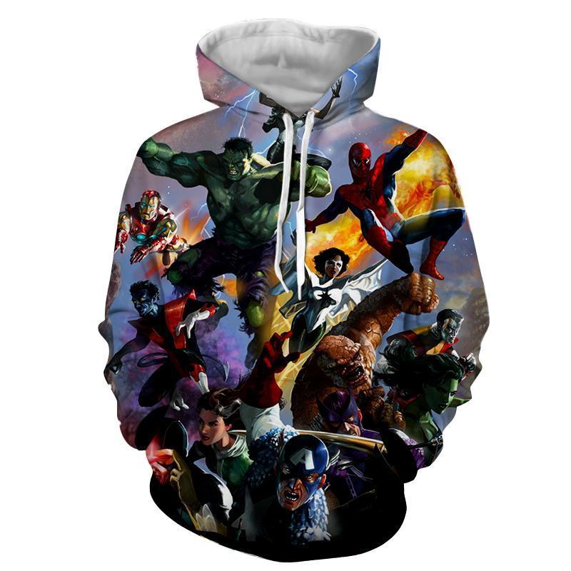 Marvel All Heroes Hoodie 3D Printed Marvel Hoodie