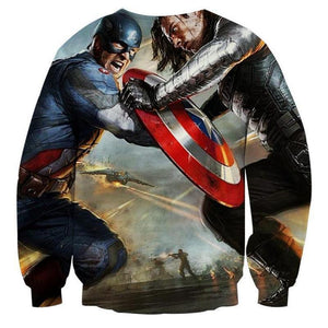 Mien 3D Printed Captain America Sweatshirt