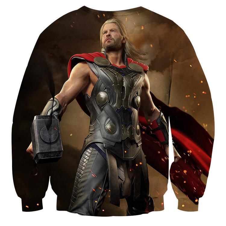 Power Stance Thor Crewneck 3D Printed Thor Sweatshirts