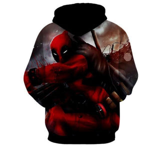 Red Angry Deadpool Hoodie