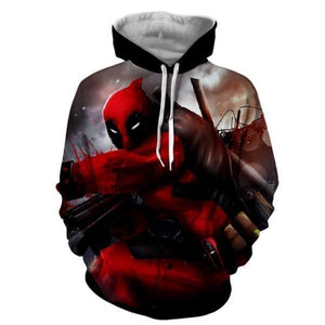 Red Angry Deadpool Hoodie