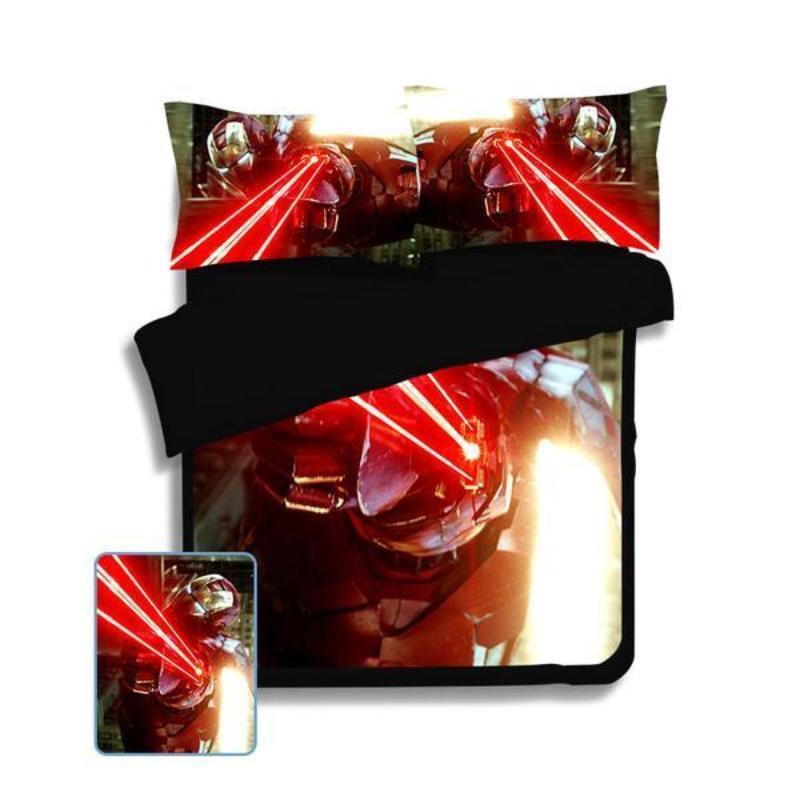 Red & Yellow Iron Man Bed Set
