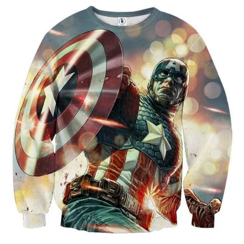 Serendipity 3D Printed Captain America Sweatshirt