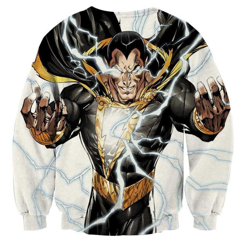 Shazam Black & Gold Crewneck 3D Printed Shazam Sweatshirt