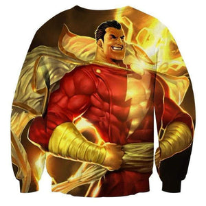 Shazam Bold Crewneck 3D Printed Shazam Sweatshirt