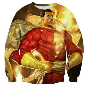 Shazam Bold Crewneck 3D Printed Shazam Sweatshirt
