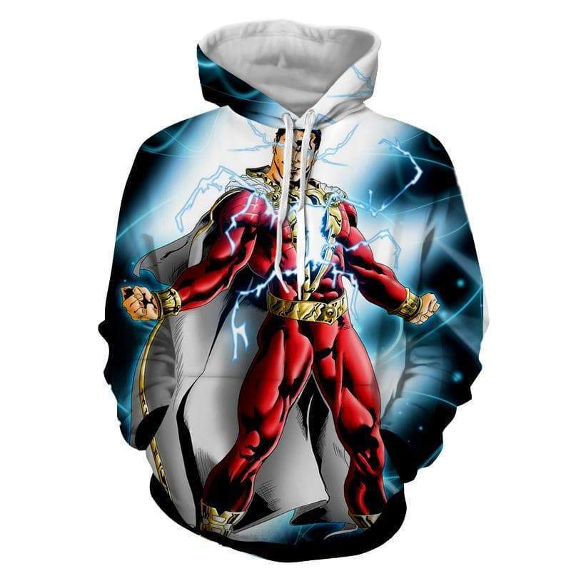 Shazam Cool Shazam Multi-colour 3D Printed Hoodie