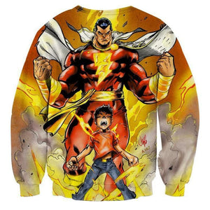 Shazam Dominant-Crewneck 3D Printed Shazam Sweatshirt