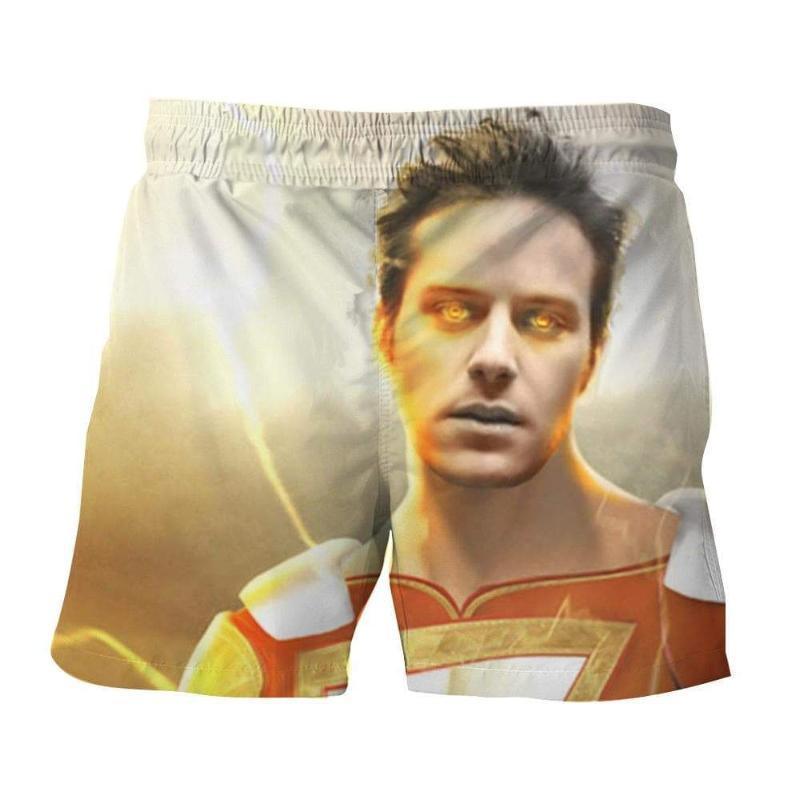 Shazam Face 3D Printed Shazam Shorts