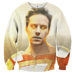 Shazam Face Crewneck 3D Printed Shazam Sweatshirt