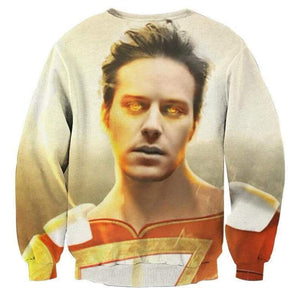 Shazam Face Crewneck 3D Printed Shazam Sweatshirt