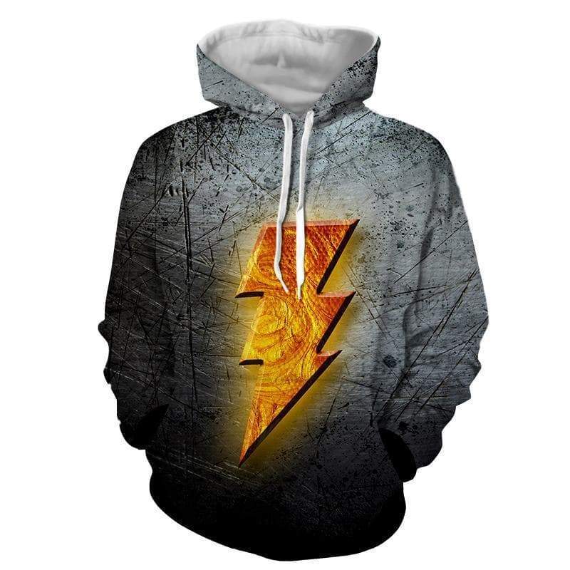 Shazam Grey Bolt 3D Printed Shazam Hoodie