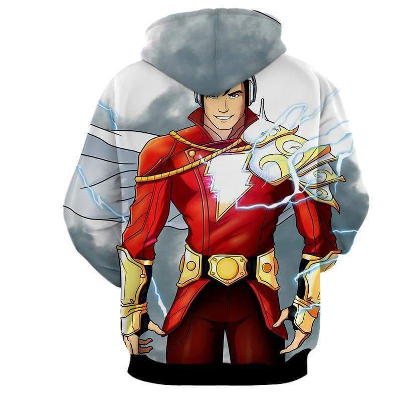 Shazam Grey & Red 3D Printed Shazam Hoodie
