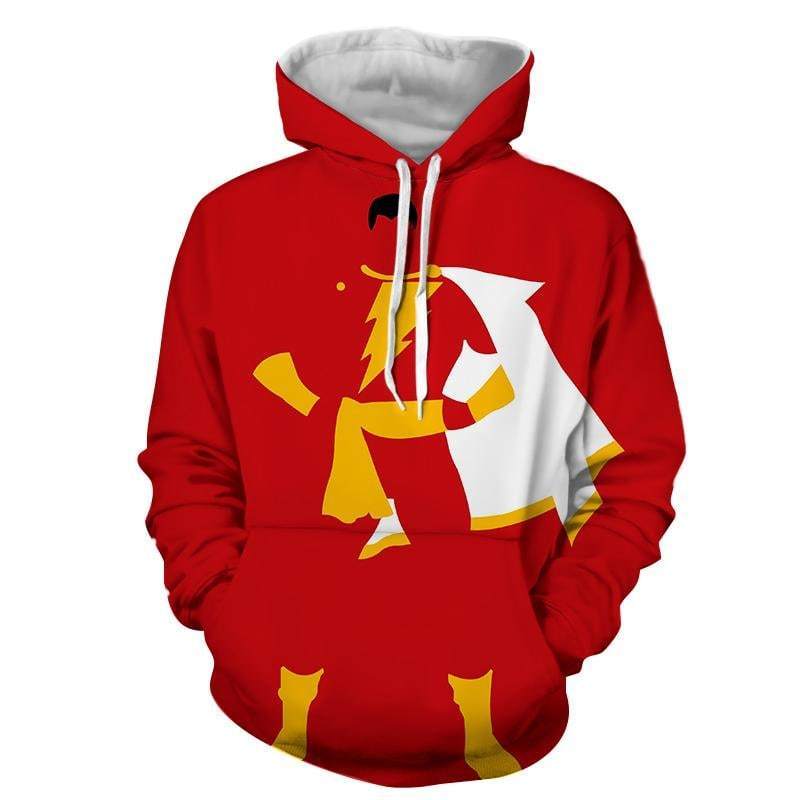 Shazam Red and Yellow 3D Printed Shazam Hoodie