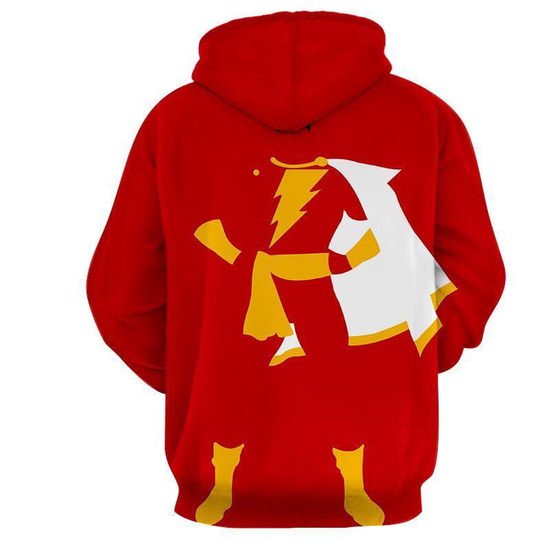 Shazam Red and Yellow 3D Printed Shazam Hoodie