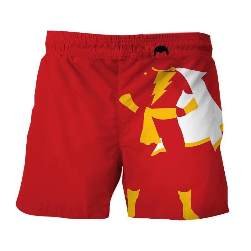 Shazam Red and Yellow 3D Printed Shazam Shorts