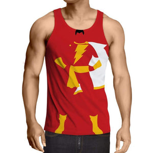 Shazam Red and Yellow 3D Printed Shazam Tank Top