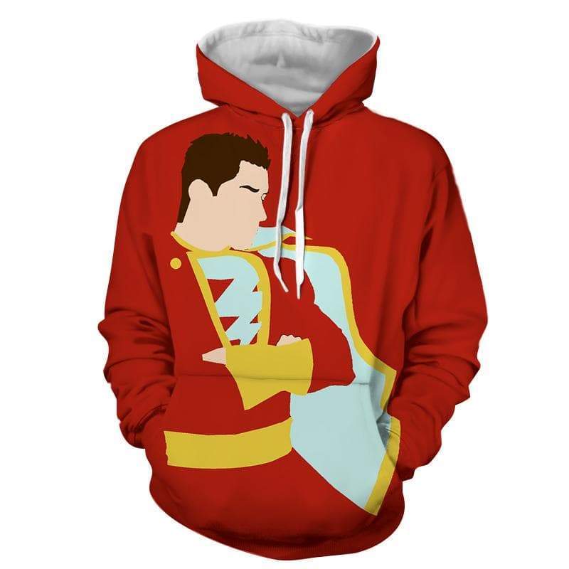 Shazam Retro 3D Printed Shazam Hoodie