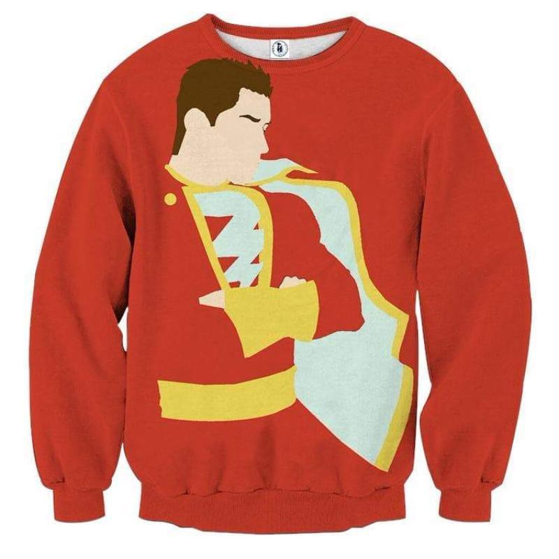 Shazam Retro Crewneck 3D Printed Shazam Sweatshirt