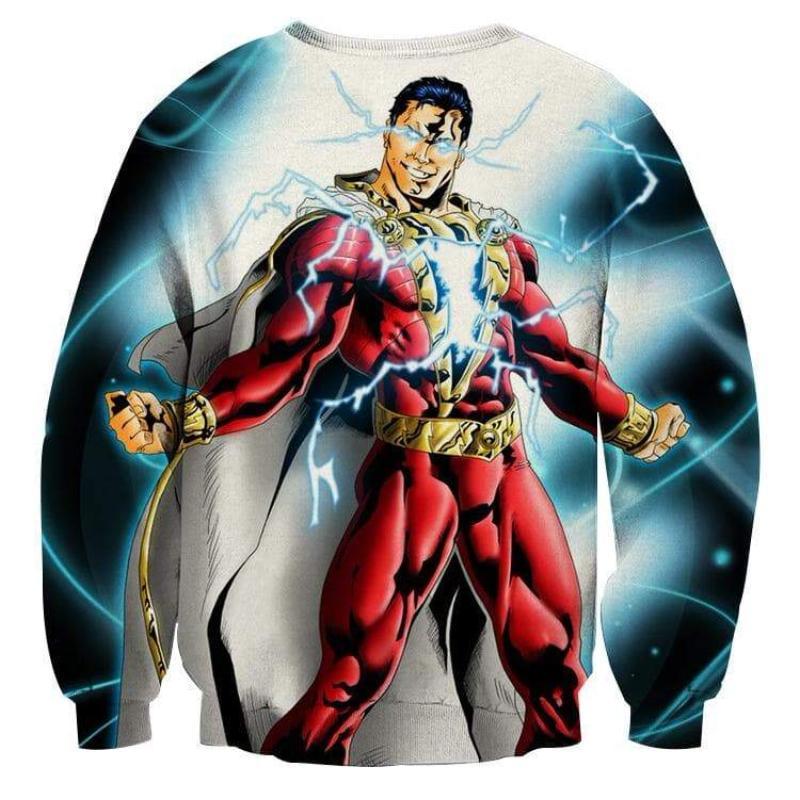 Shazam Strong Crewneck 3D Printed Shazam Sweatshirt
