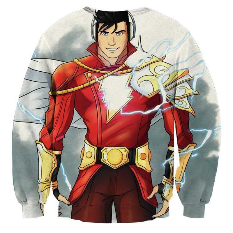 Shazam White & Red 3D Printed Shazam Sweatshirt