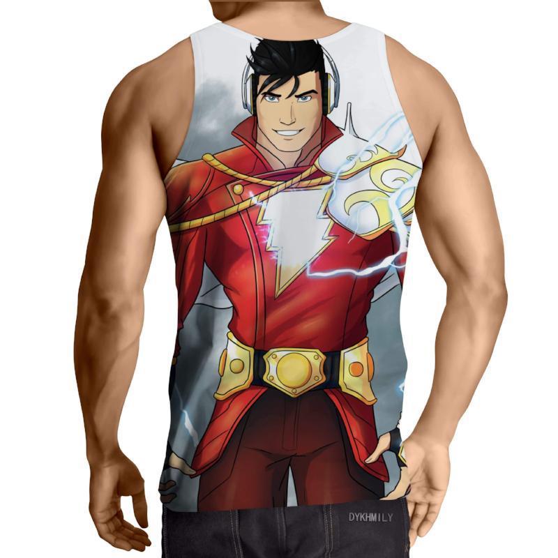 Shazam White and Red 3D Printed Shazam Tank Top