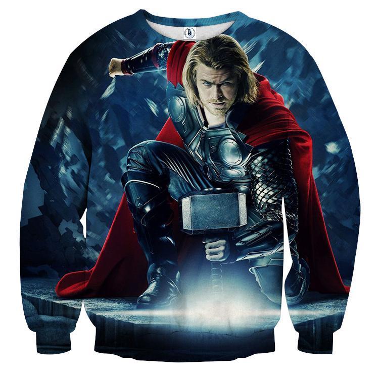 Shocking Thor Crewneck 3D Printed Thor Sweatshirts