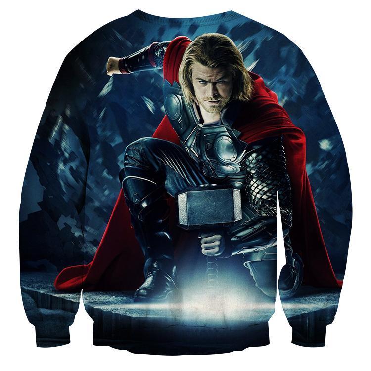 Shocking Thor Crewneck 3D Printed Thor Sweatshirts