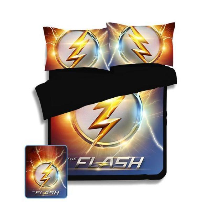 Flash Logo Sign The Flash Bed Cover
