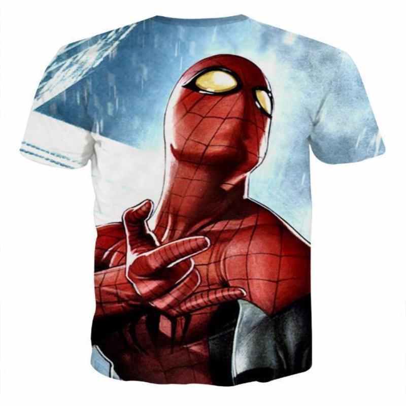 Spiderman 3D Printed ActionWeb Spiderman T Shirt