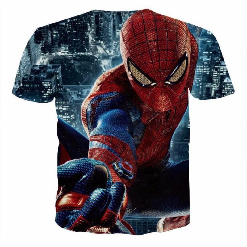 Spiderman 3D Printed Action Focus Spiderman T Shirt