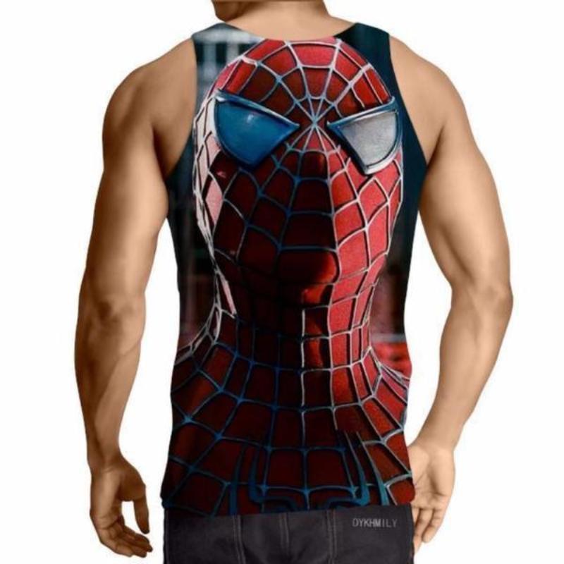 Spiderman 3D Printed Action Pick Spiderman Tank Top