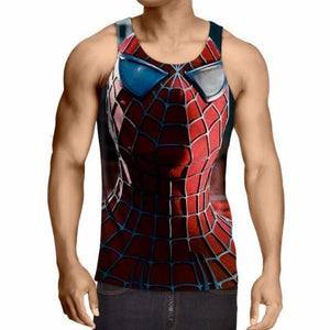 Spiderman 3D Printed Action Pick Spiderman Tank Top