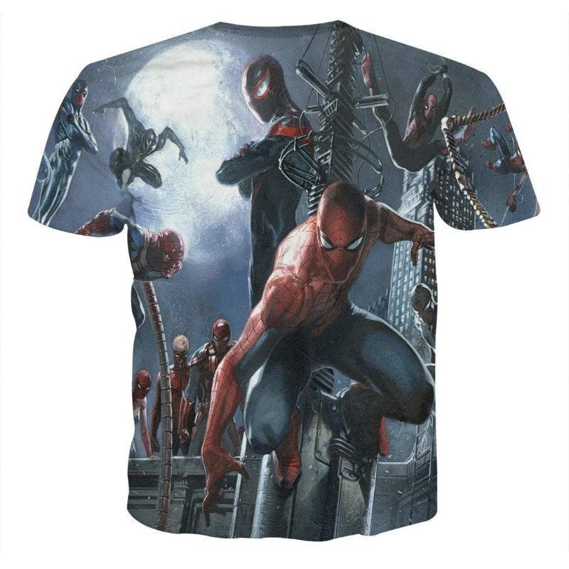 Spiderman 3D Printed Dual Personality Spiderman T Shirt