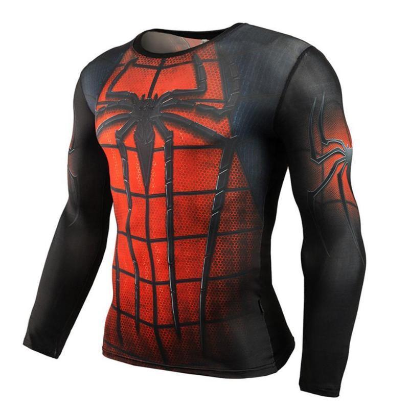 Spiderman 3D Printed High Quality Spiderman Long Sleeve Shirt