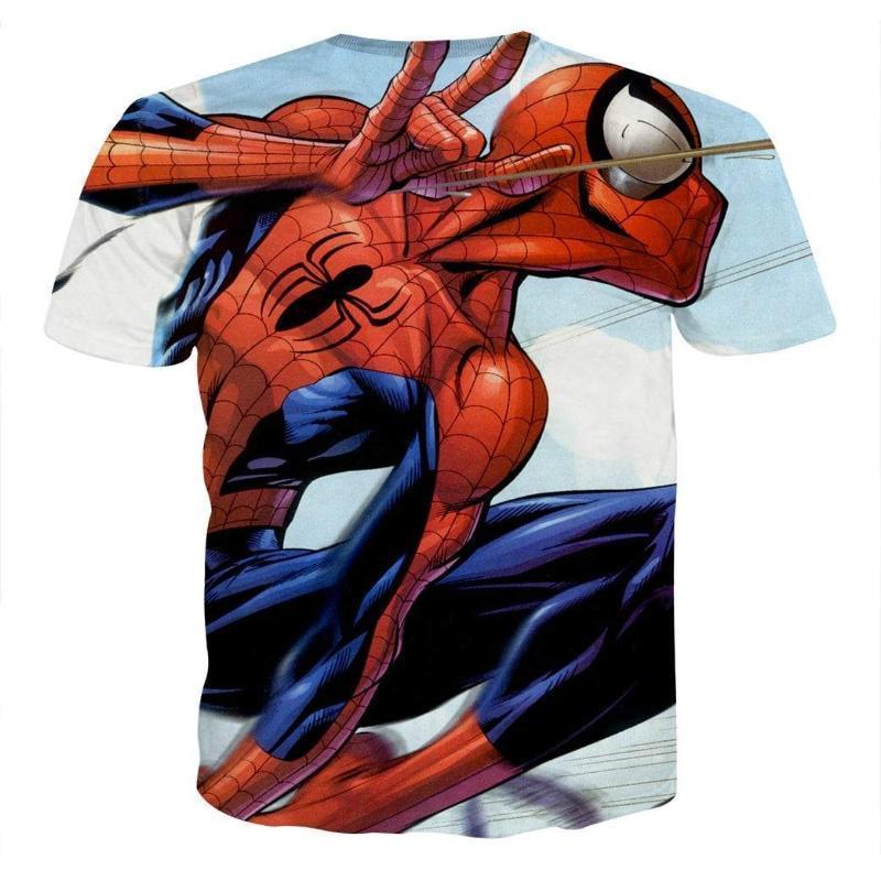 Spiderman 3D Printed Hyper Extended Spiderman T Shirt