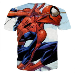 Spiderman 3D Printed Hyper Extended Spiderman T Shirt