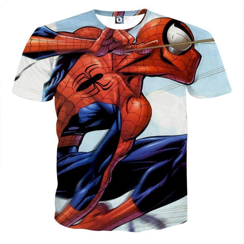 Spiderman 3D Printed Hyper Extended Spiderman T Shirt