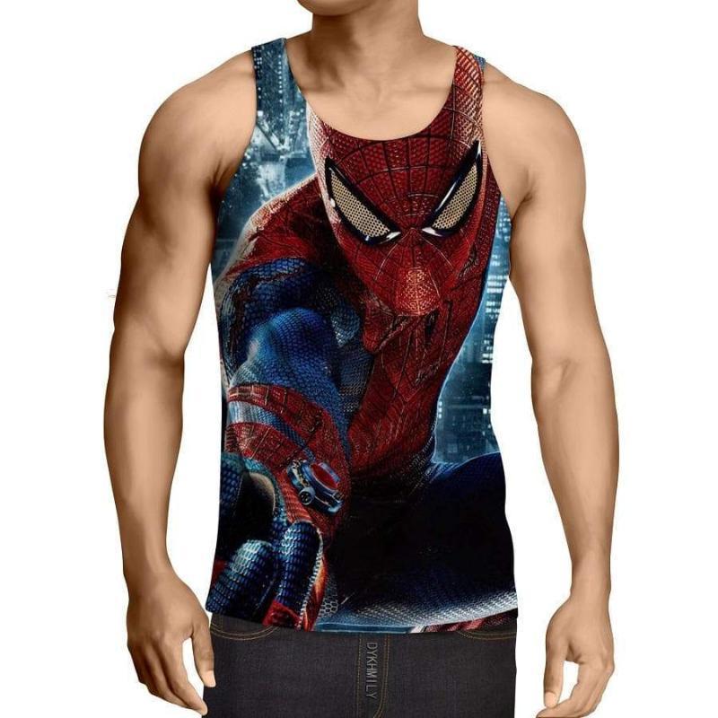 Spiderman 3D Printed InAction Spiderman Tank Top