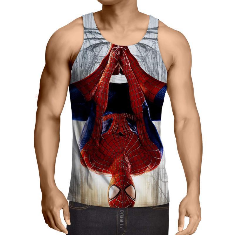 Spiderman 3D Printed Inverted Spiderman Tank Top