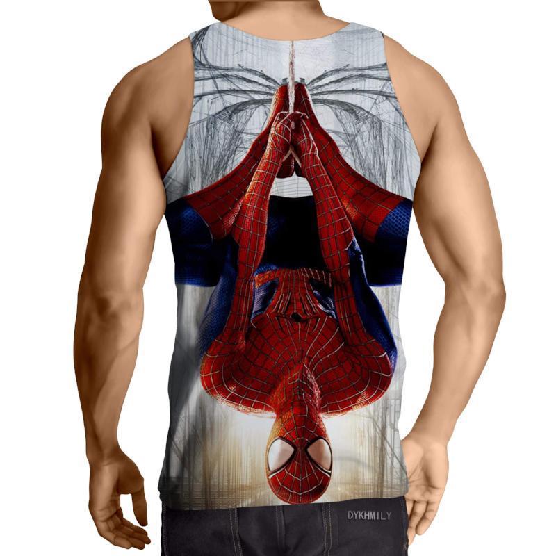 Spiderman 3D Printed Inverted Spiderman Tank Top