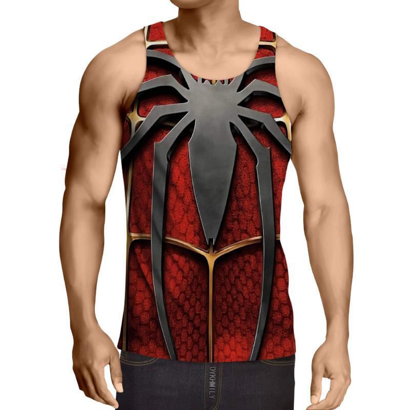 Spiderman 3D Printed Magnified Spiderman Tank Top