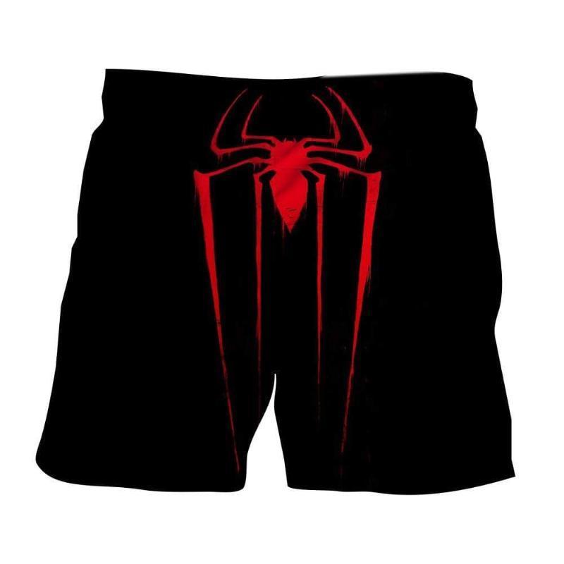 Spiderman 3D Printed Noir Red Spiderman Short