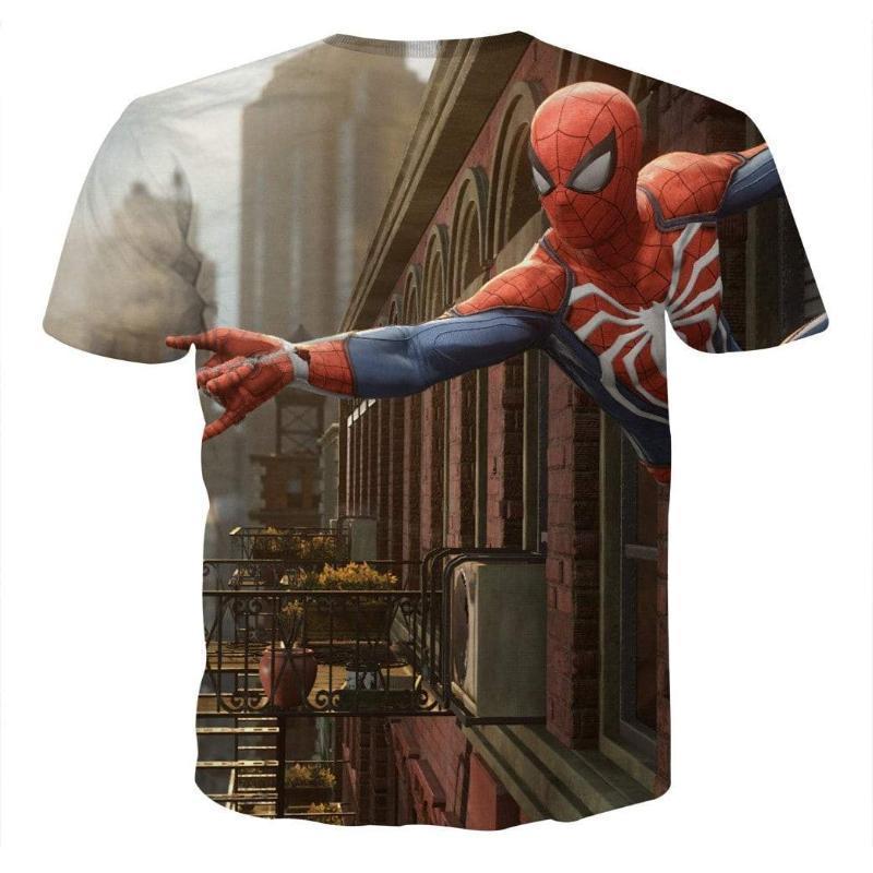 Spiderman 3D Printed Reveresed Spiderman T Shirt