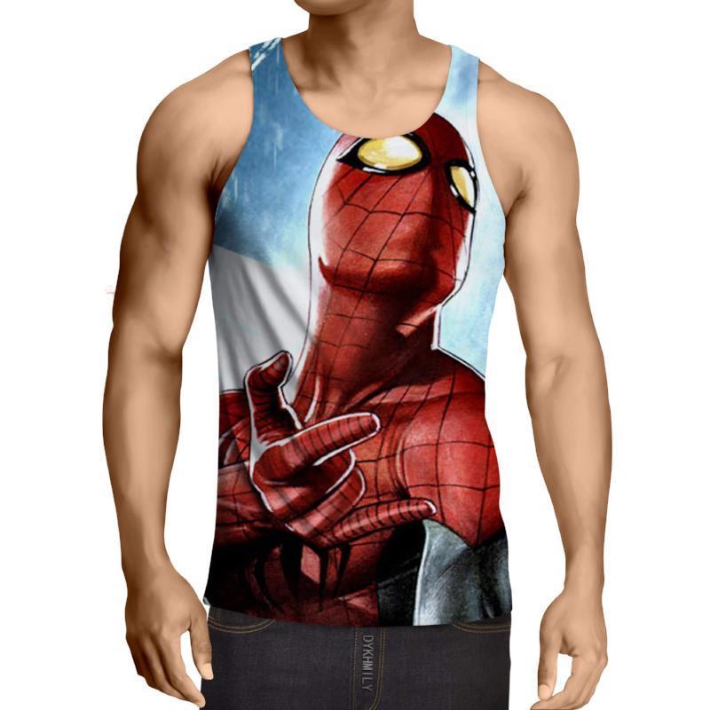 Spiderman 3D Printed Shooting Webs Spiderman Tank Top