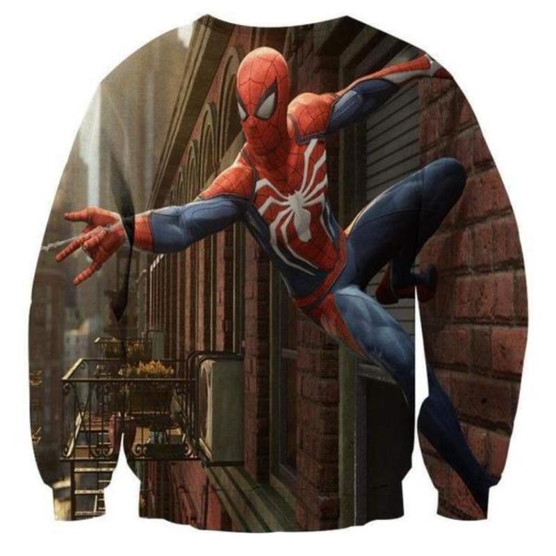 Spiderman 3D Printed Spiderman Sweatshirt