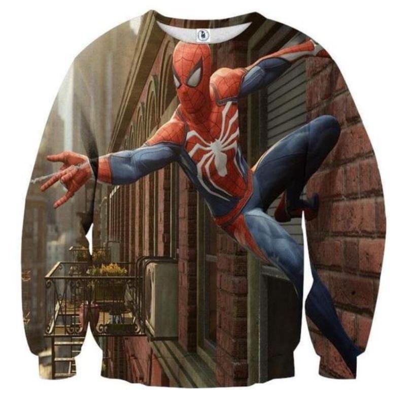 Spiderman 3D Printed Spiderman Sweatshirt
